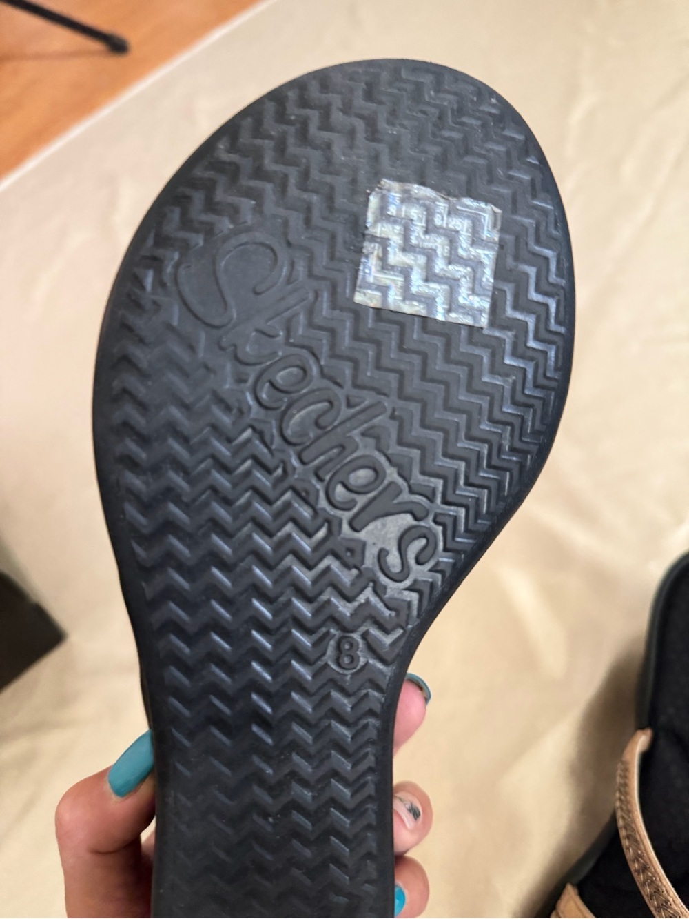 Skechers Cali Rumbler Wave - New Lassie Wedge Sandals, Rose Gold, Size 8 - Picture 8 of 11